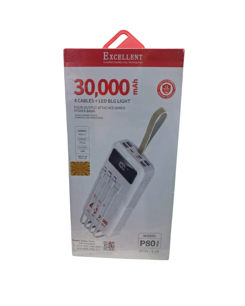 Excellent P80 30,000mAh Power Bank